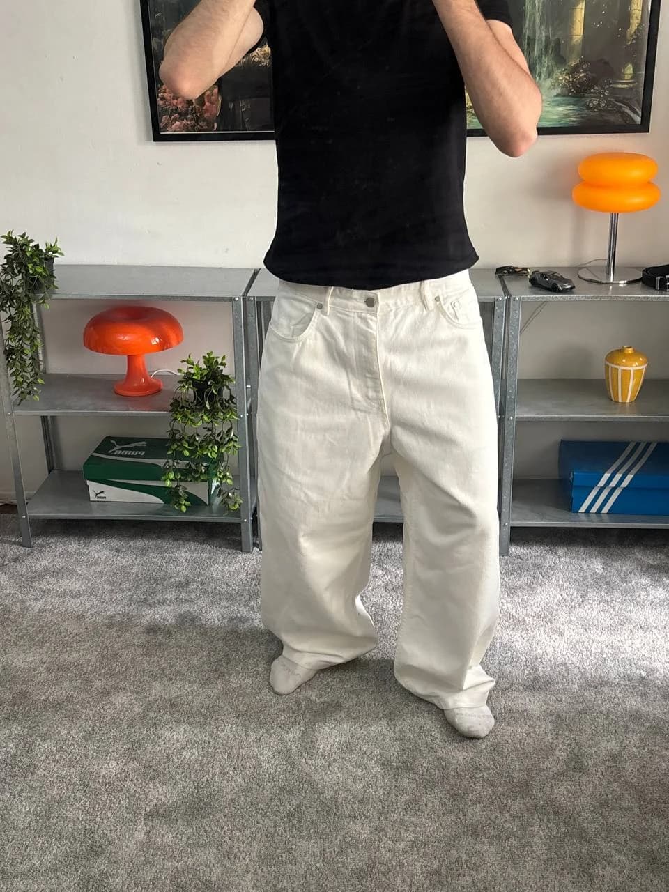 Beyaz Baggy Jeans